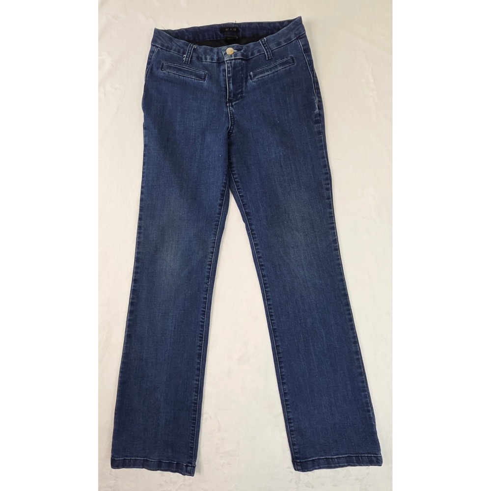 IMAN Jeans Women 6 Long Blue Excellent Straight Leg Trouser‎ Denim
